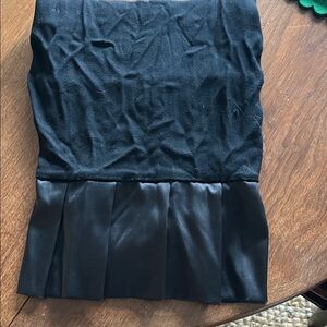 White House Black Market Black Satin Trim Mini Skirt